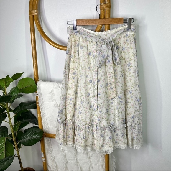 Vintage Gunne Sax Floral Skirt sz XS/S